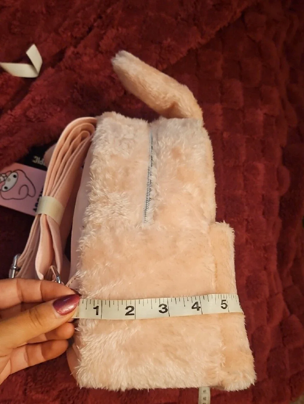 NWT Loungefly Pink My Melody Plush Backpack